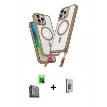 MARSİLYAN™- iPhone 16 Pro Kılıf Atlas Doku Koleksiyonu - Siyah Bilvis 3D Cam Ekran Koruyucu + Raze Metal Kamera Lens - SH