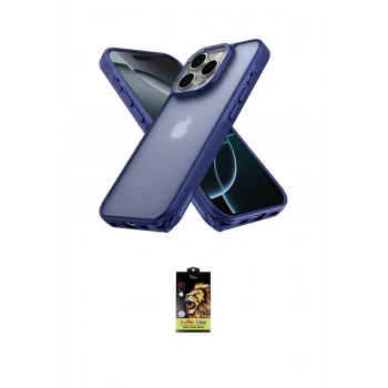 MARSİLYAN™- iPhone 16 Pro Kılıf Atlas Form - Siyah Buffer Cam Ekran Koruyucu