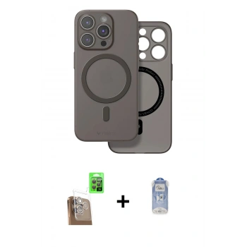MARSİLYAN™- iPhone 16 Pro Kılıf Çekirdek Klasik - Siyah Joko Magic 5D Cam + Raze Metal Kamera Lens - CLTM