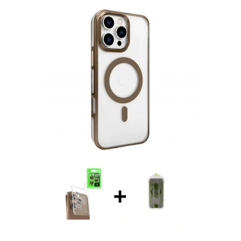 MARSİLYAN™- iPhone 16 Pro Kılıf Doruk Doku Özel Seri - Siyah Joko Magic 5D Hayalet Cam + Raze Metal Kamera Lens - CLTM