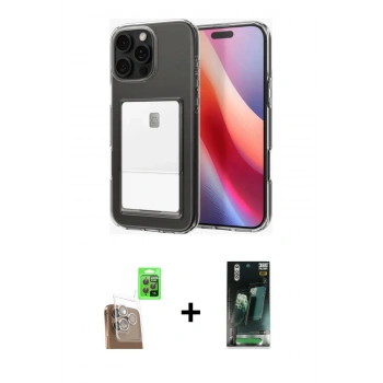 MARSİLYAN™- iPhone 16 Pro Kılıf Doruk Klasik Koleksiyonu - Siyah 360 Mat Full Body Arka Koruyucu + Raze Metal Kamera Lens - CLTM