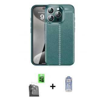 MARSİLYAN™- iPhone 16 Pro Kılıf Doruk Klasik Özel Seri - Siyah Joko Magic 5D Cam + Raze Metal Kamera Lens - SH