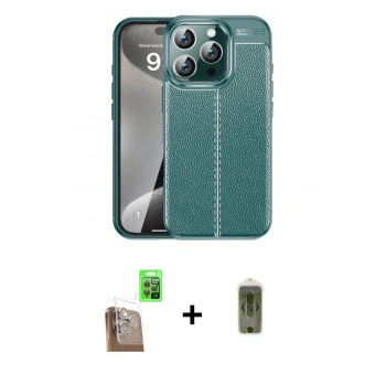 MARSİLYAN™- iPhone 16 Pro Kılıf Doruk Klasik Özel Seri - Siyah Joko Magic 5D Hayalet Cam + Raze Metal Kamera Lens - CLTM