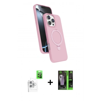 MARSİLYAN™- iPhone 16 Pro Kılıf İz Işık Koleksiyonu - Şeffaf 360 Full Body Arka Koruyucu + Raze Metal Kamera Lens - BZ