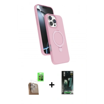 MARSİLYAN™- iPhone 16 Pro Kılıf İz Işık Koleksiyonu - Siyah 360 Mat Full Body Arka Koruyucu + Raze Metal Kamera Lens - CLTM