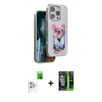MARSİLYAN™- iPhone 16 Pro Kılıf İz Minimal Koleksiyonu - Şeffaf 360 Full Body Arka Koruyucu + Raze Metal Kamera Lens - BZ