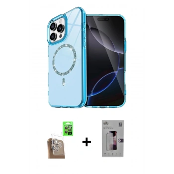 MARSİLYAN™- iPhone 16 Pro Kılıf Kıvılcım Form Prime - Siyah Bilvis 3D Mat Cam Ekran Koruyucu + Raze Metal Kamera Lens - CLTM