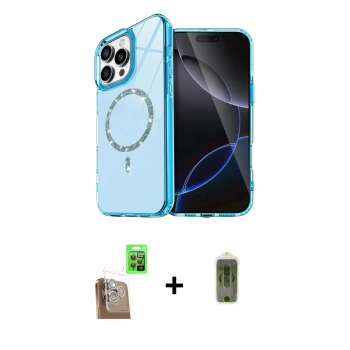 MARSİLYAN™- iPhone 16 Pro Kılıf Kıvılcım Form Prime - Siyah Joko Magic 5D Hayalet Cam + Raze Metal Kamera Lens - CLTM