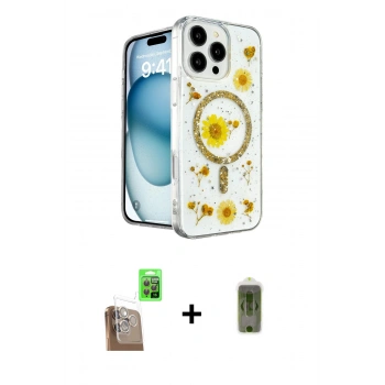 MARSİLYAN™- iPhone 16 Pro Kılıf Kozmos Doku - Siyah Joko Magic 5D Hayalet Cam + Raze Metal Kamera Lens - CLTM