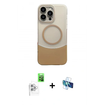 MARSİLYAN™- iPhone 16 Pro Kılıf Kozmos Form Özel Seri - Siyah 3D Antistatik Seramik Nano Ekran Koruyucu + Raze Metal Kamera Lens - BZ