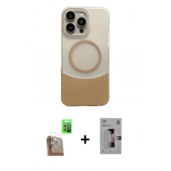 MARSİLYAN™- iPhone 16 Pro Kılıf Kozmos Form Özel Seri - Siyah Bilvis 3D Mat Cam Ekran Koruyucu + Raze Metal Kamera Lens - CLTM