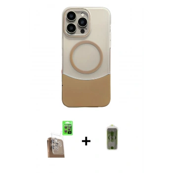MARSİLYAN™- iPhone 16 Pro Kılıf Kozmos Form Özel Seri - Siyah Joko Magic 5D Hayalet Cam + Raze Metal Kamera Lens - CLTM