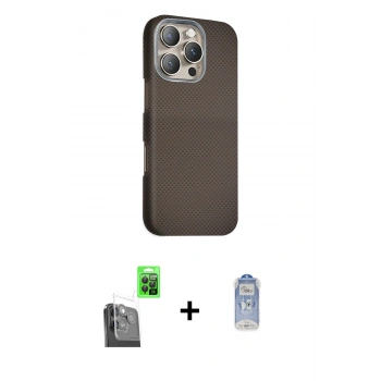 MARSİLYAN™- iPhone 16 Pro Kılıf Kozmos Klasik Prime - Siyah Joko Magic 5D Cam + Raze Metal Kamera Lens - SH