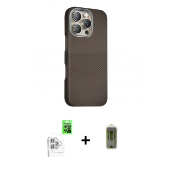 MARSİLYAN™- iPhone 16 Pro Kılıf Kozmos Klasik Prime - Siyah Joko Magic 5D Hayalet Cam + Raze Metal Kamera Lens - BZ