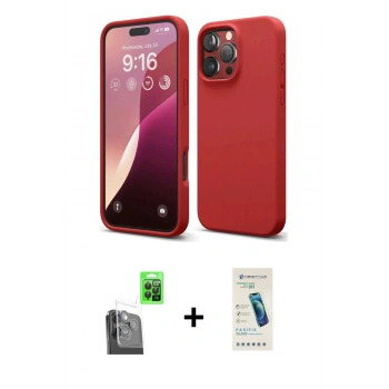 MARSİLYAN™- iPhone 16 Pro Kılıf Kozmos Yansıma Özel Seri - Şeffaf Pasifik Cam Ekran Koruyucu + Raze Metal Kamera Lens - SH