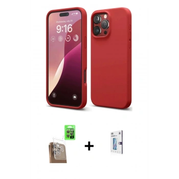MARSİLYAN™- iPhone 16 Pro Kılıf Kozmos Yansıma Özel Seri - Siyah Bilvis 0.18mm Plus Cam Ekran Koruyucu + Raze Metal Kamera Lens - CLTM
