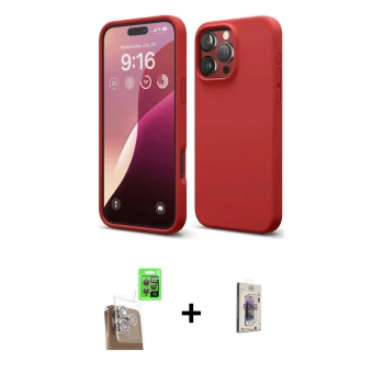 MARSİLYAN™- iPhone 16 Pro Kılıf Kozmos Yansıma Özel Seri - Siyah Bilvis 3D Cam Ekran Koruyucu + Raze Metal Kamera Lens - CLTM