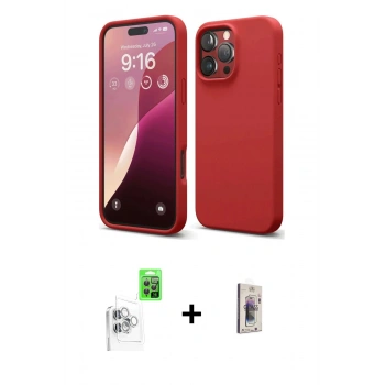 MARSİLYAN™- iPhone 16 Pro Kılıf Kozmos Yansıma Özel Seri - Siyah Bilvis 3D Cam Ekran Koruyucu + Raze Metal Kamera Lens - BZ