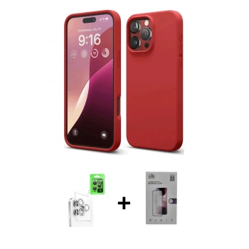 MARSİLYAN™- iPhone 16 Pro Kılıf Kozmos Yansıma Özel Seri - Siyah Bilvis 3D Mat Cam Ekran Koruyucu + Raze Metal Kamera Lens - BZ