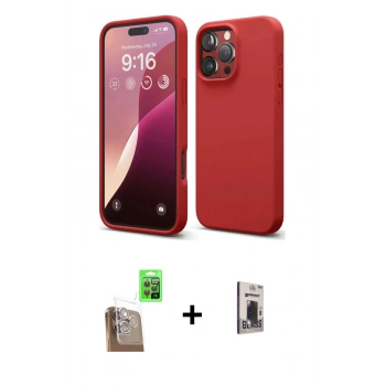 MARSİLYAN™- iPhone 16 Pro Kılıf Kozmos Yansıma Özel Seri - Siyah Bilvis Hayalet Cam Ekran Koruyucu + Raze Metal Kamera Lens - CLTM