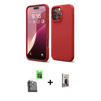 MARSİLYAN™- iPhone 16 Pro Kılıf Kozmos Yansıma Özel Seri - Siyah Bilvis Hayalet Cam Ekran Koruyucu + Raze Metal Kamera Lens - SH