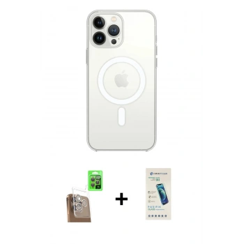 MARSİLYAN™- iPhone 16 Pro Kılıf Kutup Klasik Serisi - Şeffaf Pasifik Cam Ekran Koruyucu + Raze Metal Kamera Lens - CLTM