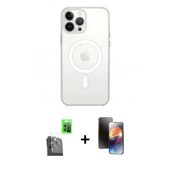 MARSİLYAN™- iPhone 16 Pro Kılıf Kutup Klasik Serisi - Siyah 3D Antistatik Mat Seramik Nano Ekran Koruyucu + Raze Metal Kamera Lens - SH