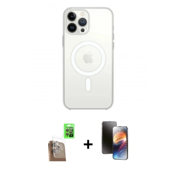 MARSİLYAN™- iPhone 16 Pro Kılıf Kutup Klasik Serisi - Siyah 3D Antistatik Mat Seramik Nano Ekran Koruyucu + Raze Metal Kamera Lens - CLTM