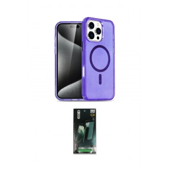 MARSİLYAN™- iPhone 16 Pro Kılıf Nova Asil Prime - Siyah 360 Mat Full Body Arka Koruyucu