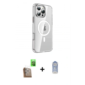 MARSİLYAN™- iPhone 16 Pro Kılıf Nova Doku - Siyah Joko Magic 5D Cam + Raze Metal Kamera Lens - CLTM