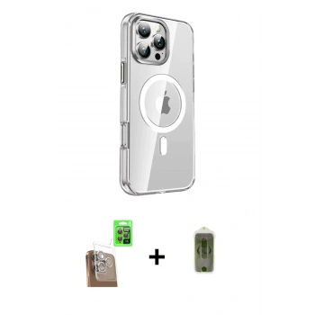 MARSİLYAN™- iPhone 16 Pro Kılıf Nova Doku - Siyah Joko Magic 5D Hayalet Cam + Raze Metal Kamera Lens - CLTM