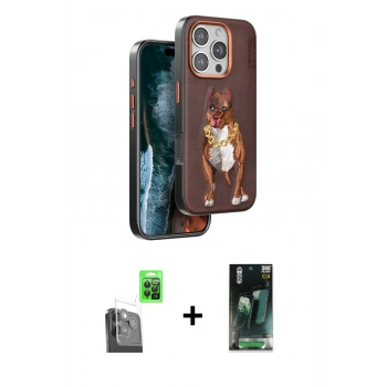 MARSİLYAN™- iPhone 16 Pro Kılıf Nova Form Koleksiyonu - Siyah 360 Mat Full Body Arka Koruyucu + Raze Metal Kamera Lens - SH