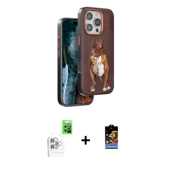 MARSİLYAN™- iPhone 16 Pro Kılıf Nova Form Koleksiyonu - Siyah Buffer Hayalet Cam Ekran Koruyucu + Raze Metal Kamera Lens - BZ