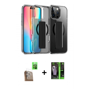 MARSİLYAN™- iPhone 16 Pro Kılıf Nova Işık Koleksiyonu - Şeffaf 360 Full Body Arka Koruyucu + Raze Metal Kamera Lens - CLTM