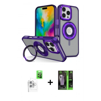 MARSİLYAN™- iPhone 16 Pro Kılıf Nova Minimal Serisi - Şeffaf 360 Full Body Arka Koruyucu + Raze Metal Kamera Lens - BZ