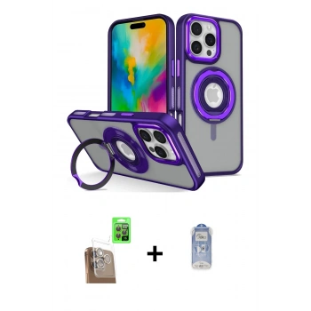 MARSİLYAN™- iPhone 16 Pro Kılıf Nova Minimal Serisi - Siyah Joko Magic 5D Cam + Raze Metal Kamera Lens - CLTM