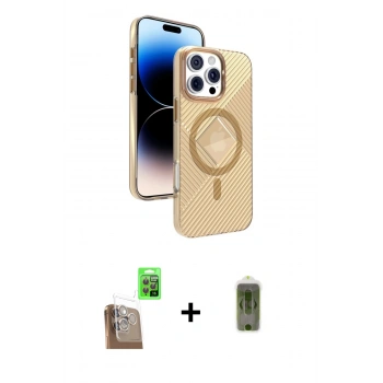 MARSİLYAN™- iPhone 16 Pro Kılıf Nova Modern Prime - Siyah Joko Magic 5D Hayalet Cam + Raze Metal Kamera Lens - CLTM