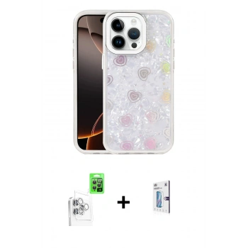 MARSİLYAN™- iPhone 16 Pro Kılıf Odak Prime - Siyah Bilvis 0.18mm Plus Cam Ekran Koruyucu + Raze Metal Kamera Lens - BZ