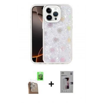 MARSİLYAN™- iPhone 16 Pro Kılıf Odak Prime - Siyah Bilvis 3D Mat Cam Ekran Koruyucu + Raze Metal Kamera Lens - CLTM