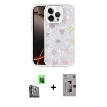 MARSİLYAN™- iPhone 16 Pro Kılıf Odak Prime - Siyah Bilvis 3D Mat Cam Ekran Koruyucu + Raze Metal Kamera Lens - SH