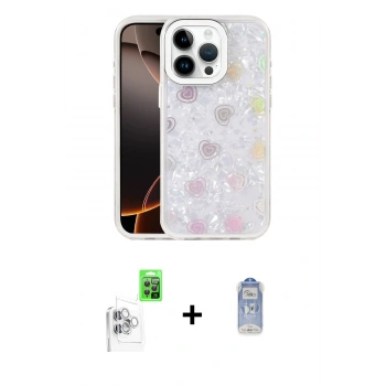 MARSİLYAN™- iPhone 16 Pro Kılıf Odak Prime - Siyah Joko Magic 5D Cam + Raze Metal Kamera Lens - BZ