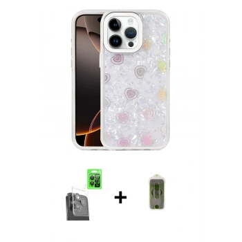 MARSİLYAN™- iPhone 16 Pro Kılıf Odak Prime - Siyah Joko Magic 5D Hayalet Cam + Raze Metal Kamera Lens - SH