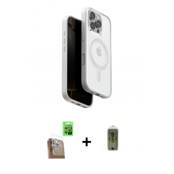 MARSİLYAN™- iPhone 16 Pro Kılıf Pusula Form Serisi - Siyah Joko Magic 5D Hayalet Cam + Raze Metal Kamera Lens - CLTM