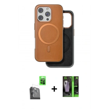 MARSİLYAN™- iPhone 16 Pro Kılıf Pusula Işık Koleksiyonu - Şeffaf 360 Full Body Arka Koruyucu + Raze Metal Kamera Lens - SH