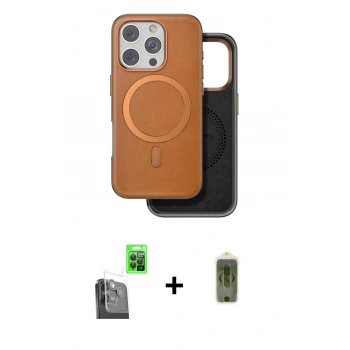 MARSİLYAN™- iPhone 16 Pro Kılıf Pusula Işık Koleksiyonu - Siyah Joko Magic 5D Hayalet Cam + Raze Metal Kamera Lens - SH