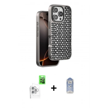 MARSİLYAN™- iPhone 16 Pro Kılıf Siluet Form Serisi - Siyah Joko Magic 5D Cam + Raze Metal Kamera Lens - BZ