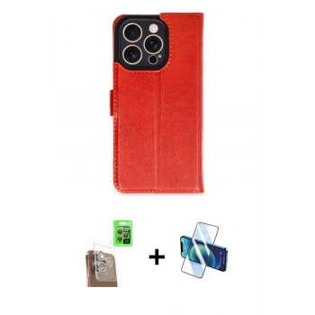 MARSİLYAN™- iPhone 16 Pro Kılıf Siluet Işık Serisi - Siyah 3D Antistatik Cam Ekran Koruyucu + Raze Metal Kamera Lens - CLTM