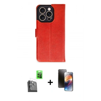 MARSİLYAN™- iPhone 16 Pro Kılıf Siluet Işık Serisi - Siyah 3D Antistatik Mat Seramik Nano Ekran Koruyucu + Raze Metal Kamera Lens - SH