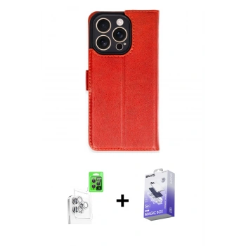 MARSİLYAN™- iPhone 16 Pro Kılıf Siluet Işık Serisi - Siyah Bilvis 5in1 5D Magic Hayalet Cam Ekran Koruyucu + Raze Metal Kamera Lens - BZ