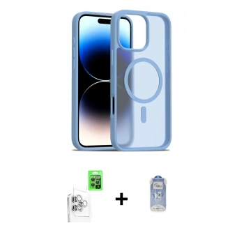 MARSİLYAN™- iPhone 16 Pro Kılıf Siluet Minimal Prime - Siyah Joko Magic 5D Cam + Raze Metal Kamera Lens - BZ